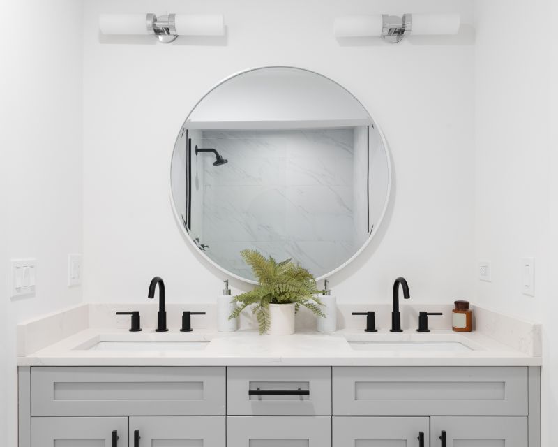 Contemporary vanity with double sinks
